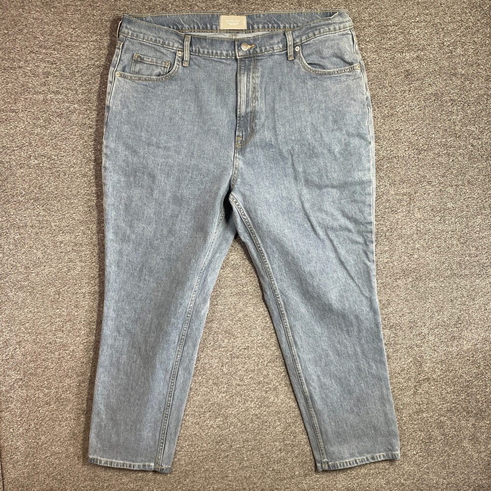 Everlane The Original Cheeky Jean Size 35 Regular Light Wash Blue Organic Cotton